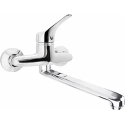 Joko chrome wall-mounted sink tap