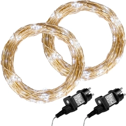 Juego de cables de luz 2 - 50 LED, blanco frío