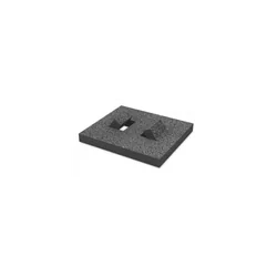 K2 gumijasta zaščitna podloga za tirnice, 160x180x18 mm, brez alu folije.