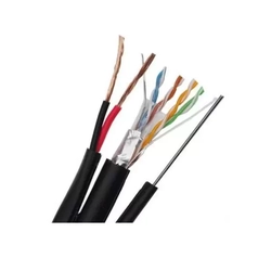 Kabel CAT FTP 5E z gniazdem i zasilaczem 2x1 mm