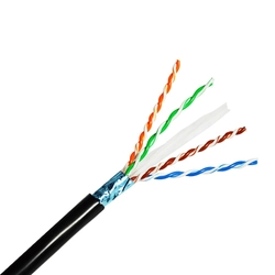 Кабел CAT6 екраниран FTP 0.5mm 24AWG твърда медна ролка 100m