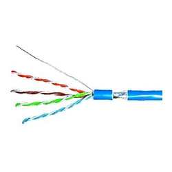 Kabel Schrack F/UTP Cat.5e, HSEKF424P1, 4x2xAWG24/1, PVC, Eca, niebieski, pudełko