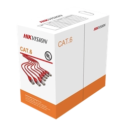 Кабель UTP cat6 0.565mm, повністю мідний, коробка 305 метрів - HIKVISION DS-1LN6-UU