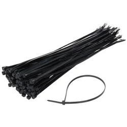 Kábelkötegelő fekete 200*3.6mm csomag: 100szt.