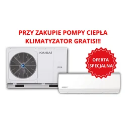 KAISAI Heat pumps Monoblock 12kW KHC-12RY3-B 3-Fazowy + KAISAI FLY 3,5kW Wall air conditioner KWX-12HRGI/HRGO