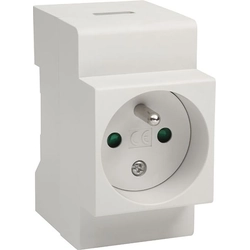 Kanlux Socket w/u 16A 250V white for DIN rail KMFS-16A (19490)