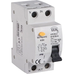 Kanlux Залишковий автоматичний вимикач 2P B 6A 0,03A AC тип KRO6-2/B6/30 (23220)