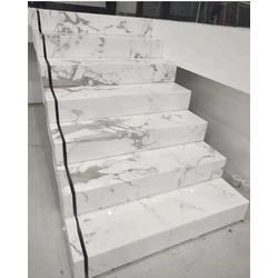 Kāpņu flīzes 120x30 MARBLE GLOSS glamour WHITE