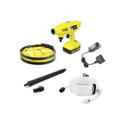 Karcher KHB 4-18 Plus akukomplekt juhtmeta kõrgsurvepesur 18 V | 21 baar | 2,8 l/min | Süsinikhari | 1 x 2,5 Ah aku + laadija