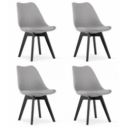 καρέκλα MARK - γκρι / μαύρα πόδια x 4