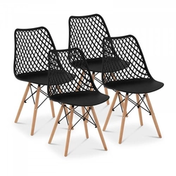 Καρέκλες - 4 τεμ. - έως 150 kg - καθίσματα 450 x 440 mm - μαύρο FROMM STARCK 10260322 STAR_SEAT_37