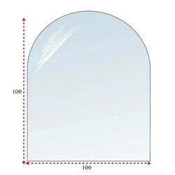 Karkaistu lasipohja - lasi lieden tai takan alla 100x100 cm