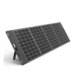 Kempinga saules lādētājs, salokāms saules panelis, 400W melns