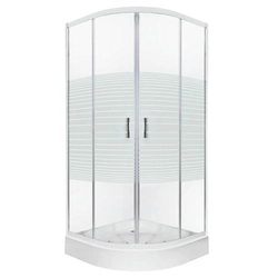 Kerra Madera STR semi-circular shower cabin 90 with a shower tray