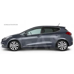 KIA FORTE 5-Door - CHROME juostos ant dekoratyvinių chromuotų šoninių durų