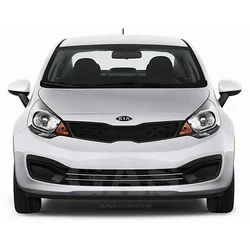 Kia Rio Sedan - Chrome Strips Grill Chrome Dummy Bufer Tuning