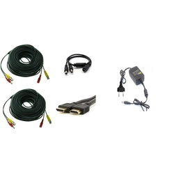 Kit accesorii sisteme de supraveghere pentru 2 camere, cabluri gata mufate, cablu HDMI, sursa alimentare, splitter