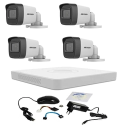 Kit de vidéosurveillance 5 MP Hikvision Turbo HD avec 4 caméras DVR 4 canaux et cadeau câble HDMI visualisation sur téléphone mobile