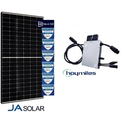 Kit HOYMILES HM-350, JA SOLAR JAM60S20-HC 385W MR BF, connecteur mâle et embout