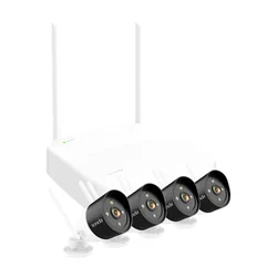 Kit NVR Wi-Fi et 4 caméras WiFi extérieures, 3MP, Audio, Alarme - TENDA TND-K4W-3TC
