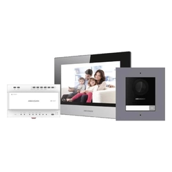 KIT видео домофон 2 кабели за 1 семейство, 7 инчов монитор, Аларма - Hikvision - DS-KIS702Y