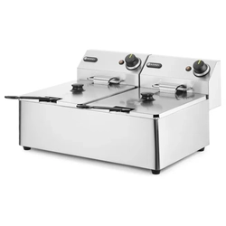Deep Fryer - 2 x 8L - 2 Baskets - with Drain Tap - Induction - Maxima
