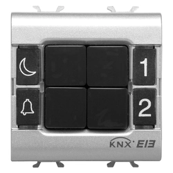 KNX knapstyringsmodul 4-kanałowy 2 moduler tytanowy CHORUS ELIT00834 Gewiss