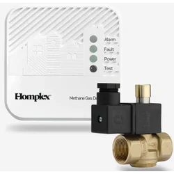 Комплект детектори за газ метан Homplex HD300 PRO + електромагнитен клапан Madas