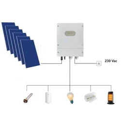 Komplet za ogrevanje vode, paneli 6x380W + solar eco boost 4kW - podaljški 30m + kabli z vtičnicami na izhodu in vtičem na vhodu v pretvornik