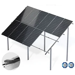 Komplette Photovoltaik-Bodenkonstruktion (Klemmen, Schrauben, Keilnuten)