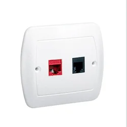 Комп'ютерна розетка RJ45 + телефонна розетка RJ11 AF5T/11 Білий акорд