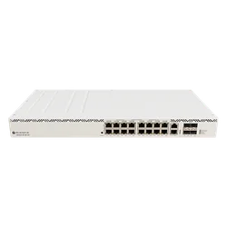 Комутатор 16xRJ45 PoE Gigabit, 2xRJ 45 консоль, 4 SFP 10G, Управління - MIKROTIK CRS320-8P-8B-4S+RM