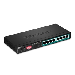 Комутатор 8 Gigabit Long Range ports 200m PoE+ - TRENDnet TPE-LG80