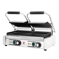 Kontakt dupla grill | barázdált | Resto minőség | 3,6 kW | 230 V | RQK813A