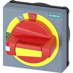 Копче за задвижване на аварийна врата Siemens, жълто-червено, със съединител 8UD1721-0AB15