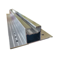 Korte rail - trapeziumplaat - 400x90x30mm - met gatenpatroon en EPDM