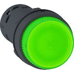Κουμπί Schneider Electric Control 22mm πράσινο με επιστροφή ελατηρίου με οπίσθιο φωτισμό 1Z (XB7NW33B1)
