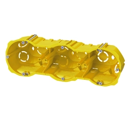 Κουτί χωνευτό p/t ONLINE PK-3x60 γυψοσανίδα, βαθιά με βίδες, αυτοσβενόμενη, χωρίς αλογόνο, κίτρινο