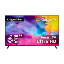 Kruger & Matz TV 65&quot; UHD Google TV DVB-T2/T/C H.265 HEVC