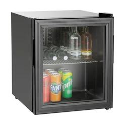 Kühlschrank mit Glastüren 46L 435x480x520 Farbe.Schwarz