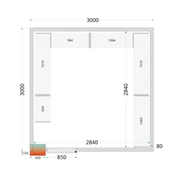 Külmkambri paneelid 80 mm CR 300x300x220 WD