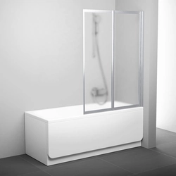 Kúpeľňová stena skladacia Ravak, VS2 105, satén+sklo Grape