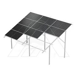 KWH.UN-0004 Brīvi stāvoša universāla zemes atbalsta konstrukcija 4x4 HORIZONTĀLS izvietojums (MODULIS NO GARUMA 1722MM LĪDZ 2279M PLATUMS 1130-1140MM)