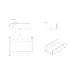 L-TM-66X28-L120 – Bifacialer Montage-Dreiecksverbinder 66X28-L120