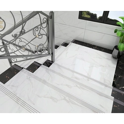 Ladrilhos de escada 100x30 HIGH GLOSS MARBLE ranhurados