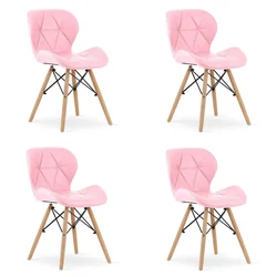 LAGO eco-leather chair - pink x 4