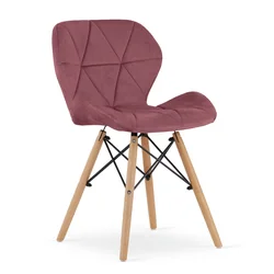 LAGO Velvet stolička - tmavo ružová x 1