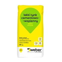 Lahki cementno-apneni omet Weber IP Plus 25 kg