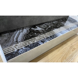 Laiptai iš akmens masės GRAPHITE HIGH GLOSS 120x30