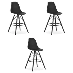 LAMAL stolička černá / černé nohy x 3